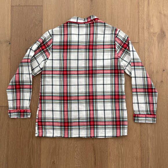 Wondershop Target Pajama Shirt Women Medium Flannel Plaid White Tartan Sleepwear - Picture 7 of 13